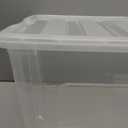 2 X 40cm Spacemaster Maxi Clear 20 Litre Storage Box with Lid - 40 x 33 x 25