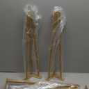 SMARTSTANDARD 16 Inch Hairpin Furniture Legs, 3/8'' Rods Metal Home DIY Projects for Nightstand, Coffee Table, Desk with Rubber Floor Protectors, Gold Set of 4PCS