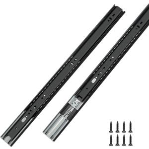 LONTAN 2 Pair 18 inch Soft Close Drawer Slides Heavy Duty Cabinet Rails Kitchen Replacement 3 Section Full Extension Ball Bearing Drawer Rails Cabinet Runners 100lb Capacity