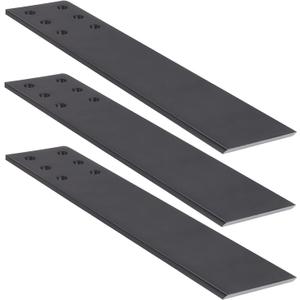 WEKIS 10 Inch Countertop Support Bracket, 3 Pack Solid Iron Heavy Duty Hidden Flat Floating Shelf Brackets, Top Mount Knee Wall Support Mantel Bracket Hardware for Wood Granite Quartz Countertop