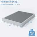 Full Box Spring - 7 Inch High Profile Box Spring for Full Bed, Sturdy Metal Frame Mattress Foundation, Easy Assembly, Quiet & Noise-Free