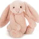 Jellycat Bashful Blush Bunny Stuffed Animal, Medium 12 inches - Rabbit and Bunny Plush Toy - Classic Children's Gift