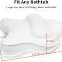 Poemland Extra Thick Large Bath Pillow with Neck,Back,Head Support for Bathtub, Spa, Soaking White(19''x15'')
