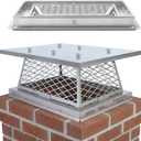 Single-Flue Stainless Steel Chimney Cap, Bolt-On, 13 x 18 in