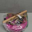 KINSPORY Disc Swing for Kids, Swing Set Accessories, 7FT Height Adjustable Gym Monkey Bars, Hanging Tree Seat for Backyard, Outdoor Play Equipment (Rose Pink)