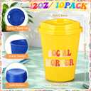 LemonRoad 10 Pcs Social Worker Appreciation Gifts Bulk Social Worker Graduation Gifts 12oz Reusable Plastic Tumblers with Lids for Bsw Msw Dsw Lcsw Volunteer School Staff Coworker Office Women Men