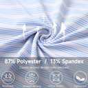 Rouen Men's Polo Shirts Short Sleeve Dry Fit Performance Wicking Moisture Causal Striped Collared Golf Shirts for Men (XXL)