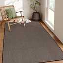Lahome Farmhouse Black Rug for Living Room, 5x8 Washable Area Rug for Dining Room Office, Neutral Large Non Slip Non Shedding Floor Carpet for Bedroom Entry
