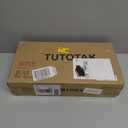 TUTOTAK Small Narrow Side Table with Charging Station, Skinny End Table for Small Spaces, Slim Nightstand with USB Ports and Outlet, Sofa Beside Table with Wheels, Brown TB01BB046