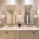 classy leaves Wall Sconces, God Globe Sconces Wall Lighting, 1-Light Gold Vanity Light with Clear Glass Shade for Hallway & Kitchen, 5 L x 10 W x 14.5 H