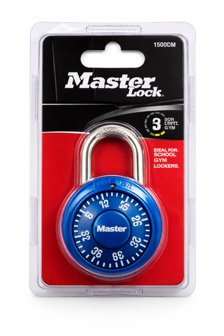 Master Lock 1530DCM Locker Lock Combination Padlock, 1 Count (Pack of 1) 