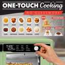 Gourmia French Door Air Fryer Oven - 37 Qt Large Capacity Convection Toaster Oven, FryForce 360, Digital Display, 12 Cooking Presets, Dehydrate, Fits 13 Pizza, Dishwasher-Safe, Green