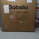 Babelio New Version Baby Gate with Cat Door Adjustable, 29-40" Metal Pet Door for Stairs & Doorways, Pressure Mounted, No Tools Needed, Black