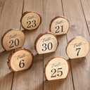 Novabright 31 Pcs Wooden Wedding Table Numbers 1-30, Wooden Restaurant Table Numbers Centerpieces Decoration for Weddings, Reception, Special Events, and Restaurant Use
