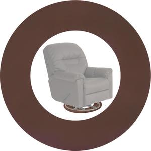 Non Skid Rubber Furniture Pads for Recliners,Furniture Grippers, Gripper Pads,Anti Slide Furniture Pads Hardwood Floor Protector,Fits Recliners,Swivel Chairs,Brown Solid Pad (25.2 Outside Diameter)