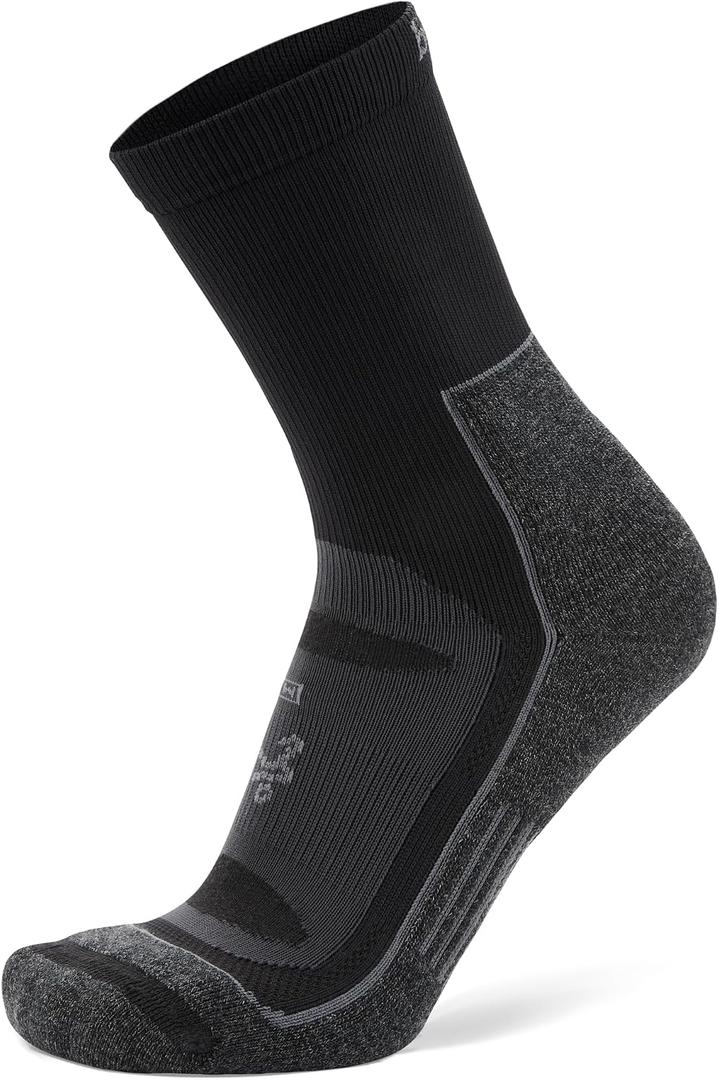 Balega Blister Resist Performance Crew Athletic Running Socks for Men and Women (Black, M)
