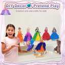 4 x mom&myaboys Poke in Fun Art Kit for Kids DIY Princess Craft Set Birthday Gifts for Girls Ages4-8,Mess-Free Art for Children Fun Activity for Boys Old 3 4 5 6 7 8 9,Christmas Gift for Kid 3 Up