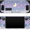 TACKY DESIGN Clouds Skin Compatible with Steam Deck - Premium 3M Vinyl Decal, Cute Full Wrap Purple Sky Moon Cover