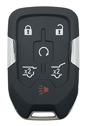 Replacement Key Fob Cover Case fit for Chevy Suburban Tahoe 2015 2016 2017 2018 2019 2020 GMC Yukon Keyless Entry Smart Remote Key Fob Shell (Black)