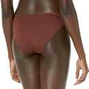 2 x Amazon Essentials Women's Side Tab Bikini Swimsuit Bottom (Large, Deep Brown)