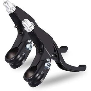 DISIWENE 1 Pair Bicycle Brake Lever, V-Brake Handlebar Aluminium Alloy Bike Brake Handle Universal 2.2cm for Most Bicycle, Road Bike, Mountain Bike (Black)