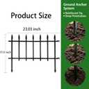 5-Pack Garden Border Fence, 23" W x 17" H Metal Landscape Edging (5 Panels,Total Length 9.5ft),Landscape Fencing,Metal Border Folding Fence for Flower Bed, Yard, Animal Barrier-Black