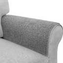 Couch Arm Covers, Sofa Arm Covers, Waterproof Armrest Cover for Sofa, Armchair, Loveseat, Non-Slip Recliner Arm Cover, Headrest Cover, Arm Chair Covers Set of 2 (Gray, 24"20") (Grey)