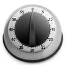 Kitchen Timer for Cooking, Chef Cooking Magnetic Timer - No Batteries Required - Loud Alarm, Mechanical Desk Manual Timers - Magnetic Clock Backing, Countdown Reminder - Stainless Steel Body