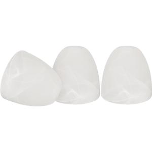 3 Pack Bell Shaped Alabaster Glass Shade, Traditional Style Lighting Fixture Shade Replacement for Ceiling Fan Lights Wall Light, Lipless with 1-5/8-inch Fitter Opening