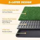 Dog Grass Pad with Tray,30x20 in Dogs Potty Tray with 2-Pack Upgraded Replacement Artificial Grass,Dog Litter Box for Pet Training,Indoor Portable Pottys Pet Toilet