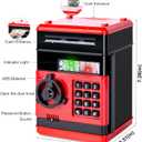 Refasy Piggy Bank Cash Coin Can ATM Bank Electronic Coin Money Bank for Kids Age 3-12, Money Savings Box Mini ATM Coin Bank Toys Gifts for 3 4 5 6 7 8 9 10 11 12 Year Old Boys Girls (Red)