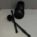 Casabella Bowl Brush & Plunger Combo - Heavy-Duty Toilet Plunger and Cleaning Brush, Ergonomic Handles, Durable Bowl Brush, Tackles Tough Clogs, Discreet Storage, Black