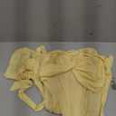Women's Maternity Mermaid Dress, Sheer Cutout Spaghetti Strap Ruched Bodycon Gown for Baby Shower Wedding Photography (Yellow)