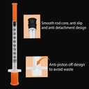 1mL Syringe 30G 1/2in Lab Refilling Supplies, Industrial Measurement, Individually Wrapped, 36PACKS