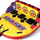 Towable Tubes for Boating, Boat Tube for Tubing, Towables Boats Inflable Tube, Towable Rider Deck with Full Nylon Cover for Water Sports (1-3 Riders)