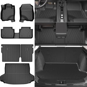 Floor Mats & Cargo Mat & Backrest Mat Fit for Honda HRV 2026 2025 2024 2023 Sport/LX/EX-L & for Acura ADX 2025-2026, All Weather TPE Custom Fit HR-V Floor Liner Accessories Full Set, Black