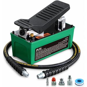 Air Hydraulic Pump with 6.6 ft Oil Hose, 10,000 PSI Foot Pedal Pump