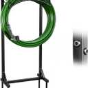 Heavy Duty Garden Hose Holder Freestanding, Metal Water Hose Holders for Outside with 4 Spikes, Rustproof Outdoor Hose Stand Holds 150FT, Free Standing Hose Storage Hanger for Yard Lawn