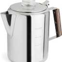 Fox Run Rapid Brew Stainless Steel Stovetop Coffee Percolator, 9 Cup