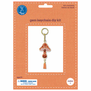 Mushroom Gem Keychain DIY Kit, Pack of 3