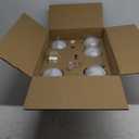 Bathroom Vanity Lights, 5-Light Bathroom Light Fixtures, Mid Century Modern Gold Bathroom Light Ceiling Light, Dimmable LED Wall Sconces Semi-Flush Mount Light Fixture with Milk Glass, Gold Brushed