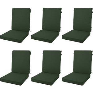 Outdoor Chair Cushions 20x20 Inch, Set of 6, Olive Green, 20" x 20" 6 Pack
