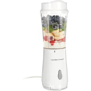 Hamilton Beach Portable Blender for Shakes and Smoothies, 14 Oz BPA Free Travel Cup & Lid, Durable Stainless Steel Blades, Personal Smoothie Blender, White ( 51101V)