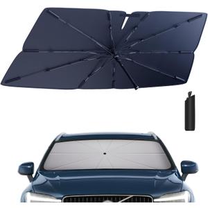 Windshield Sun Shade Umbrella: for Volvo XC60-2018-2024 - Front Custom Car Window Shades - Foldable XC 60 Sunshades Block UV Keep Cool (Standard Version)