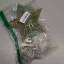 Joiedomi 8 inch Christmas Gold Glitter Star Tree Toppers Metal Lighted with 20 LED Lights for Xmas Decorations, Holiday Party Indoor Decor