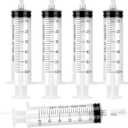 60ml Luer Lock Syringe without Needle - 60cc Plastic Syringes, Sterile, Individually Sealed, Pack of 50