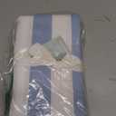 Folkulture Table Runner 108 Inches Long Blue & White Striped Cotton Coastal Farmhouse Table Runner for Dining Table, Summer Table Decor, Kitchen Decor, Wedding & Housewarming Gifts