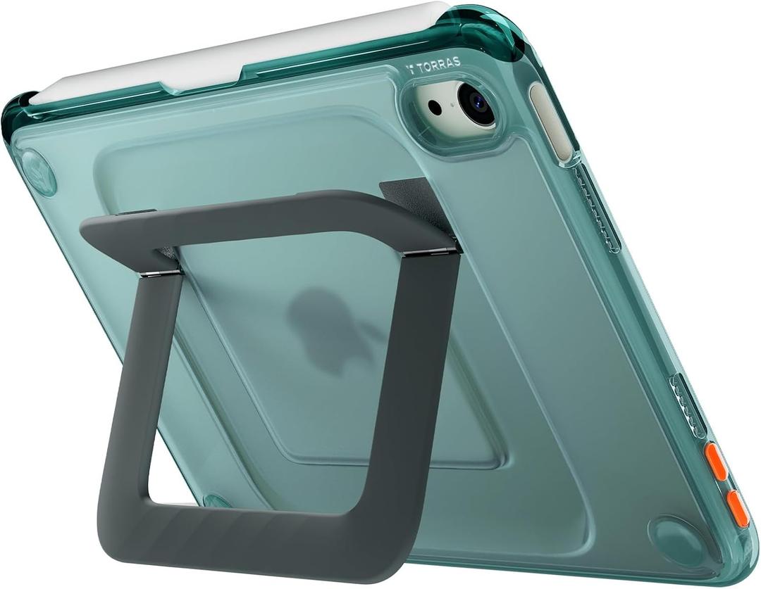 TORRAS Ostand K3 Neo for iPad mini 7 A17 Pro Case, iPad mini 6 case, Viewing Angles Adjustable, Ultra Stable Stand, Shockproof Protective Slim Kickstand Case with Pencil Holder, Glacier Sprint