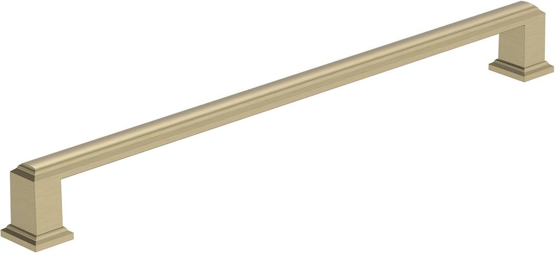 Amerock BP37361BBZ | Golden Champagne Cabinet Pull | 10-1/16 inch (256 mm) Center to Center Cabinet Handle | Appoint | Drawer Pull | Kitchen Cabinet Handle | Furniture Hardware
