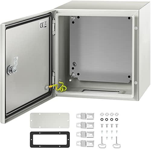 VEVOR NEMA Steel Enclosure 12"×12"×8",NEMA 4X Steel Electrical Box,IP66 Waterproof & Dustproof,Outdoor/Indoor Electrical Junction Box,with Mounting Plate